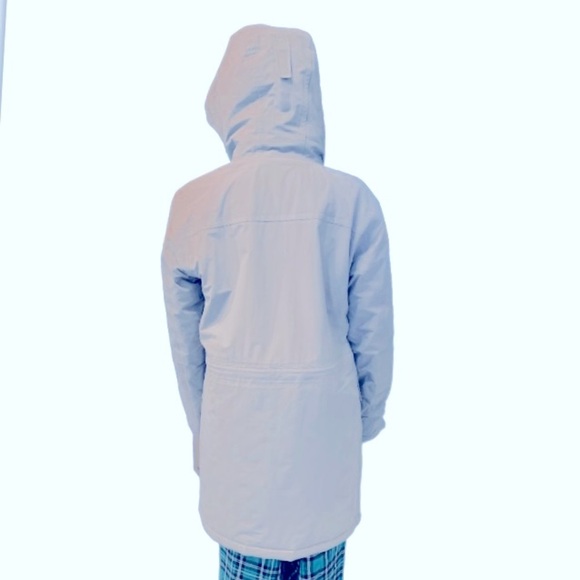 LANDSEND Women’s Squall Insulated Hooded Parka +7° TO +32° Dark Cameo Gray - Picture 2 of 5